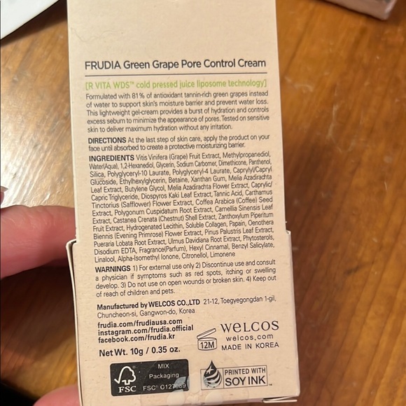 NWT Frudia green grape pore-reducing Moisturizer. .35 oz - Picture 3 of 6